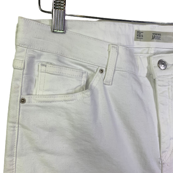 TOPSHOP White Jamie Moto High Waist Ankle Grazer Jeans - NWT - Picture 3 of 11